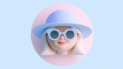 3D Rendered Cartoon Avatar Of A Woman With Sunglasses