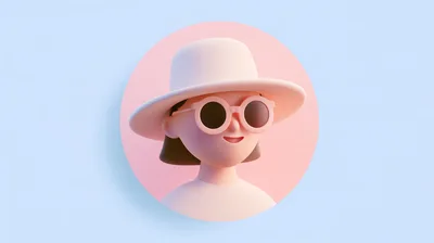 3D Rendered Avatar Of A Woman Wearing A Hat