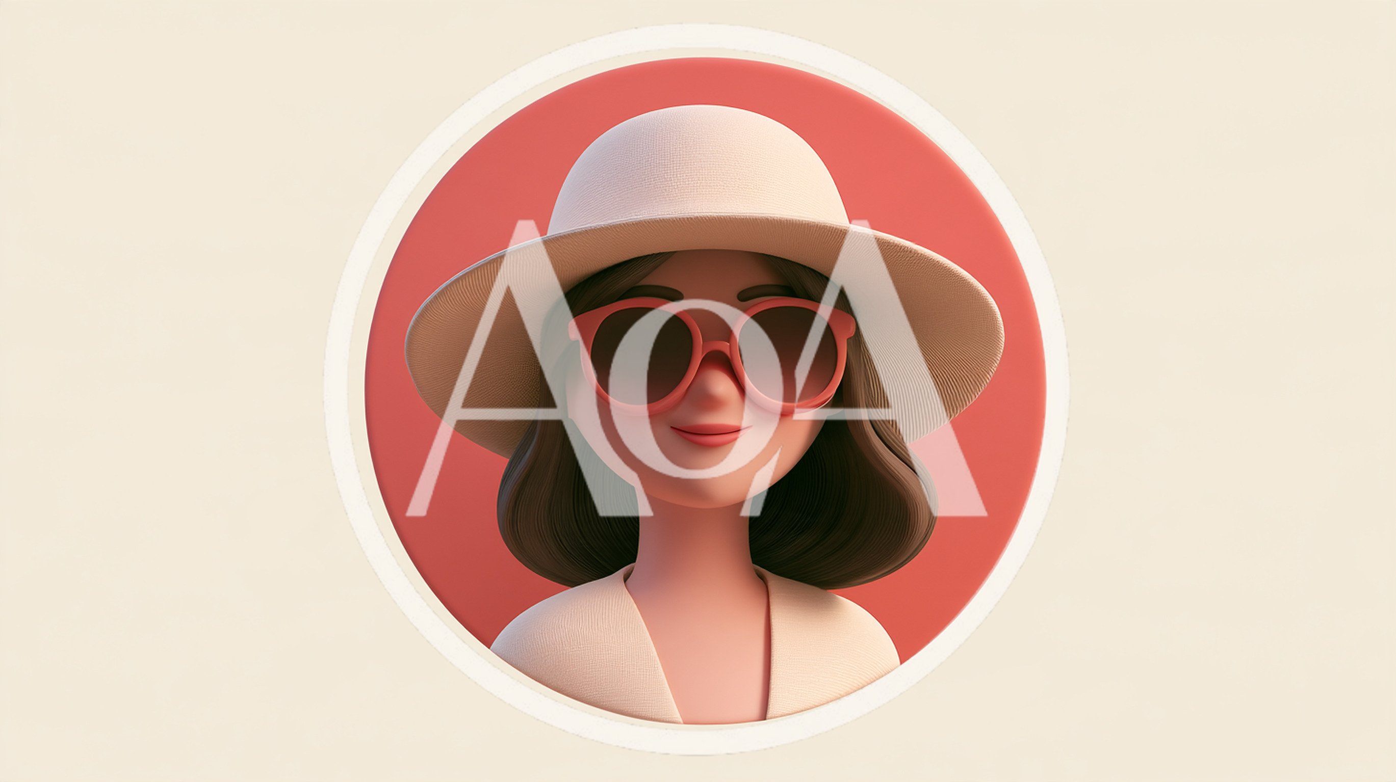 3D Rendered Avatar Of A Woman Wearing A Sun Hat