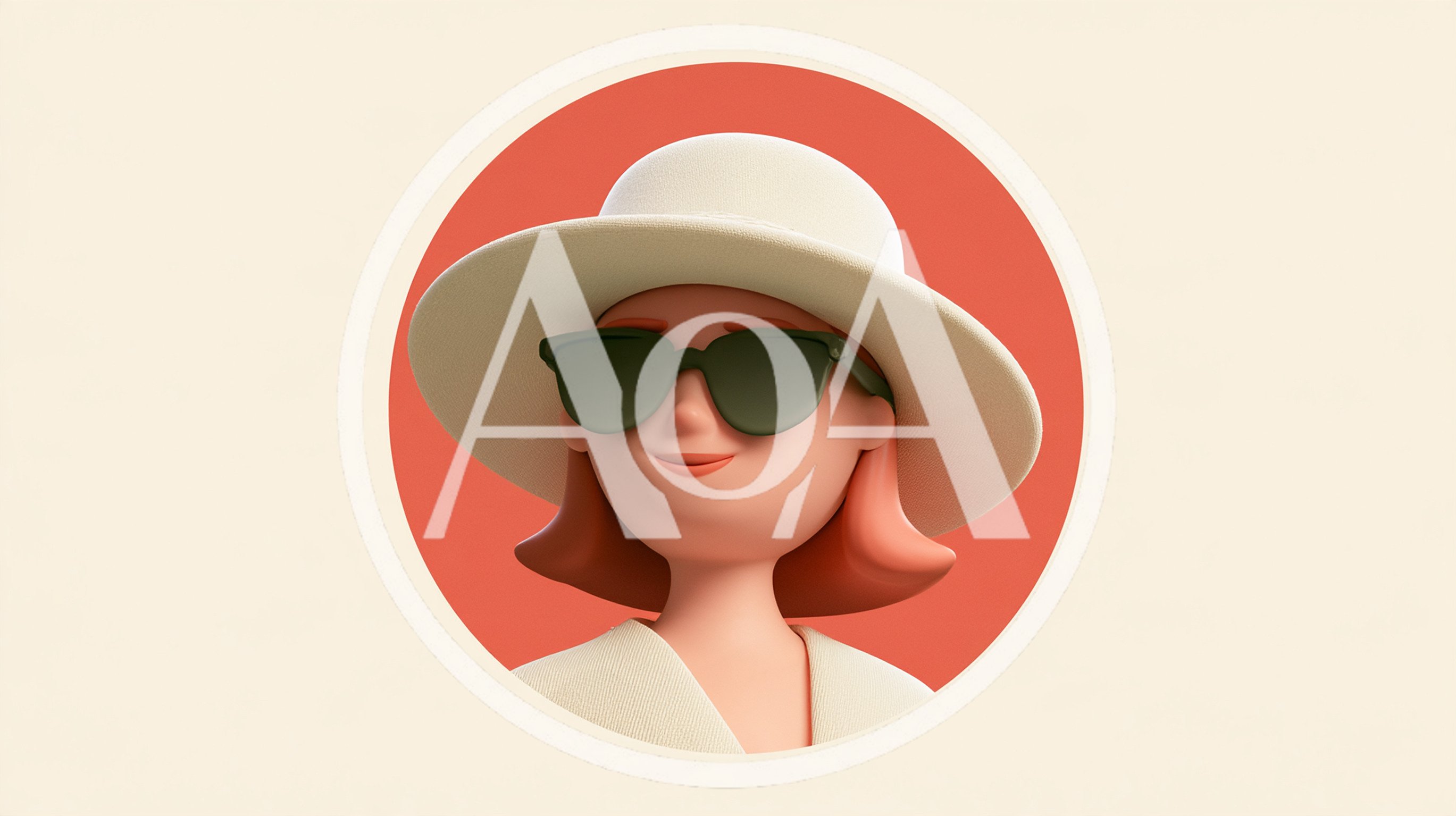3D Rendered Avatar Of A Woman Wearing A Sun Hat
