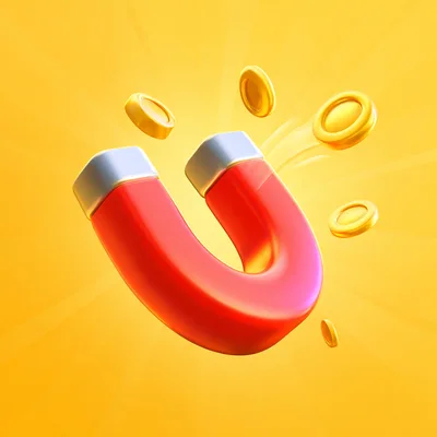 3D Magnet Attracting Golden Coins Illustration