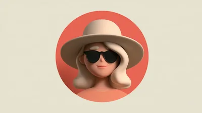 3D Rendered Portrait Of A Stylish Woman In Sunglasses