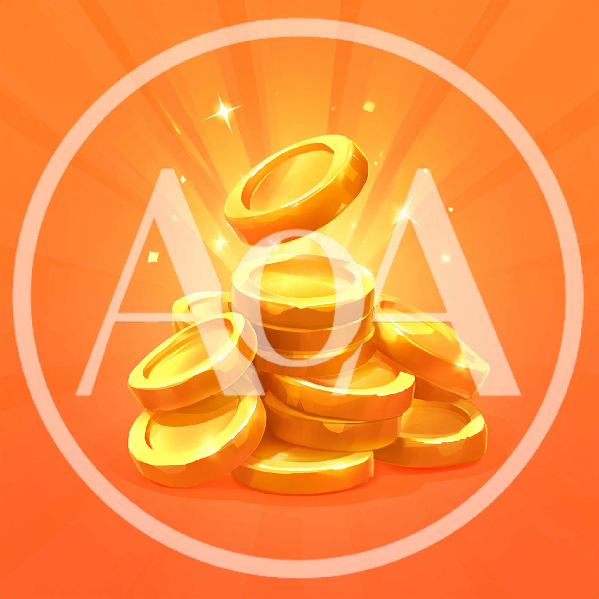 Stack Of Shiny Golden Coins With Floating Coin