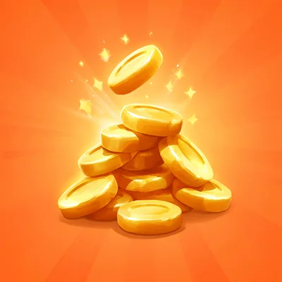 Stack Of Shiny Golden Coins With Floating Coin