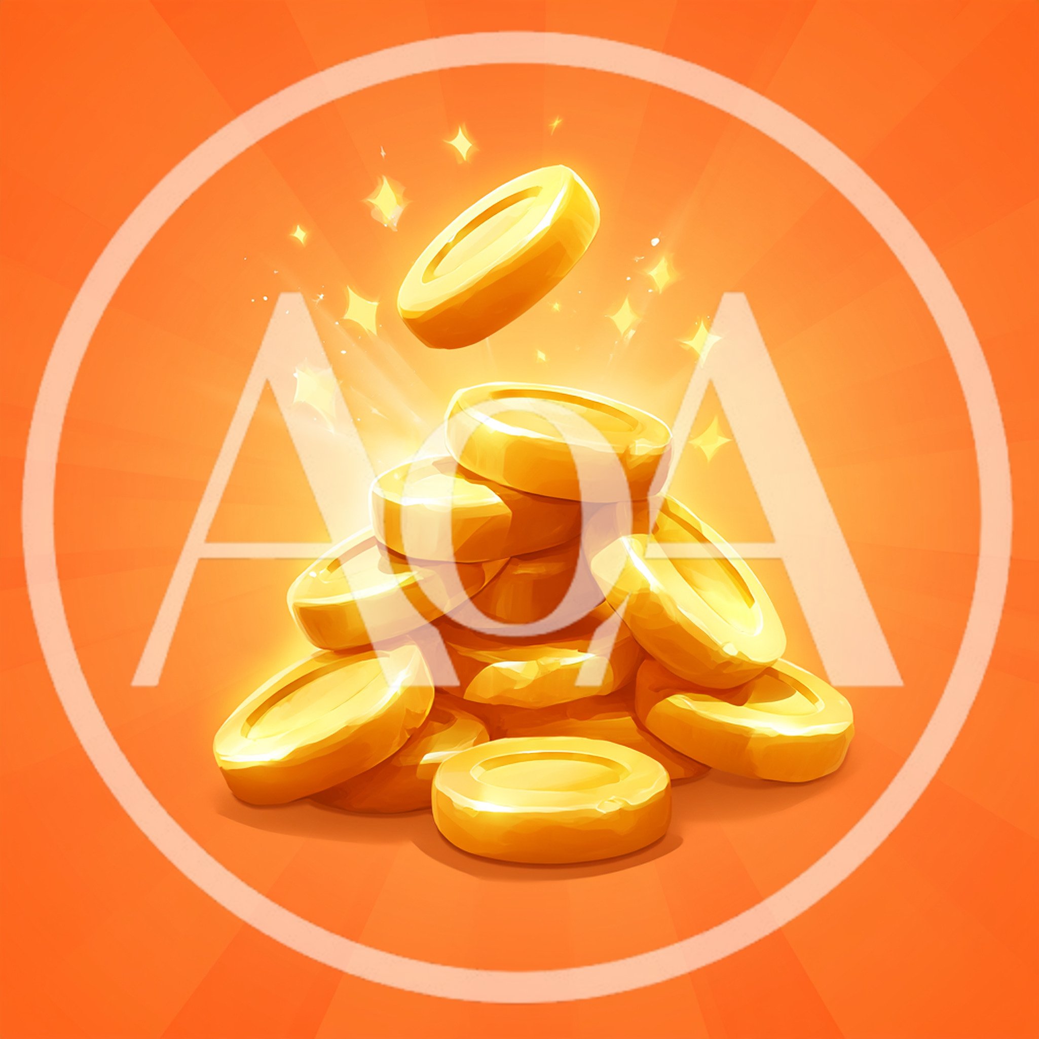 Stack Of Shiny Golden Coins With Floating Coin