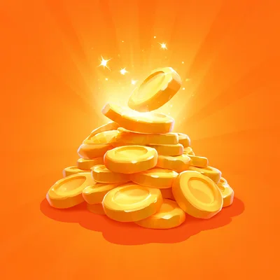 Stack Of Shiny Golden Coins With Magical Sparkles