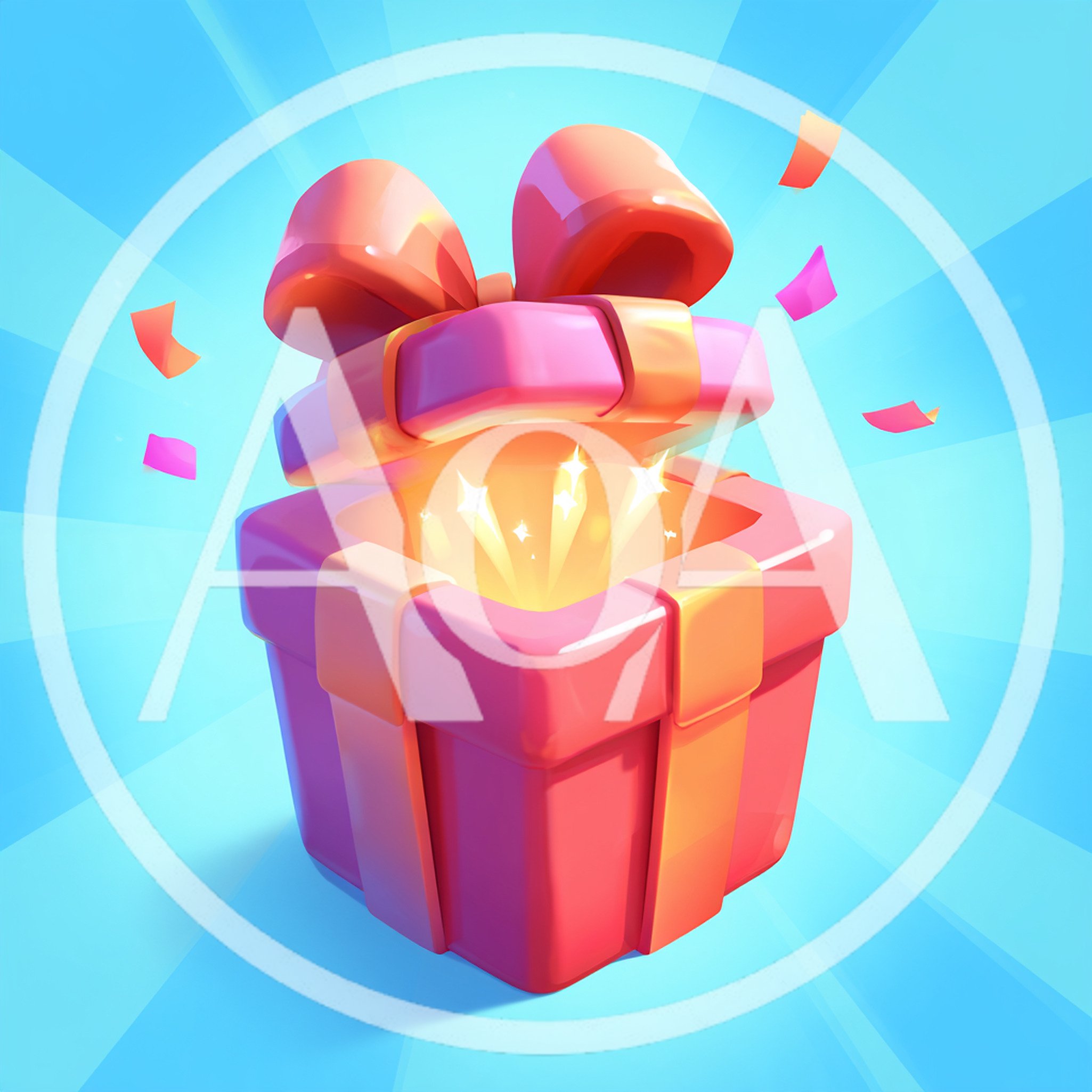 Open Gift Box With Glowing Magic Light