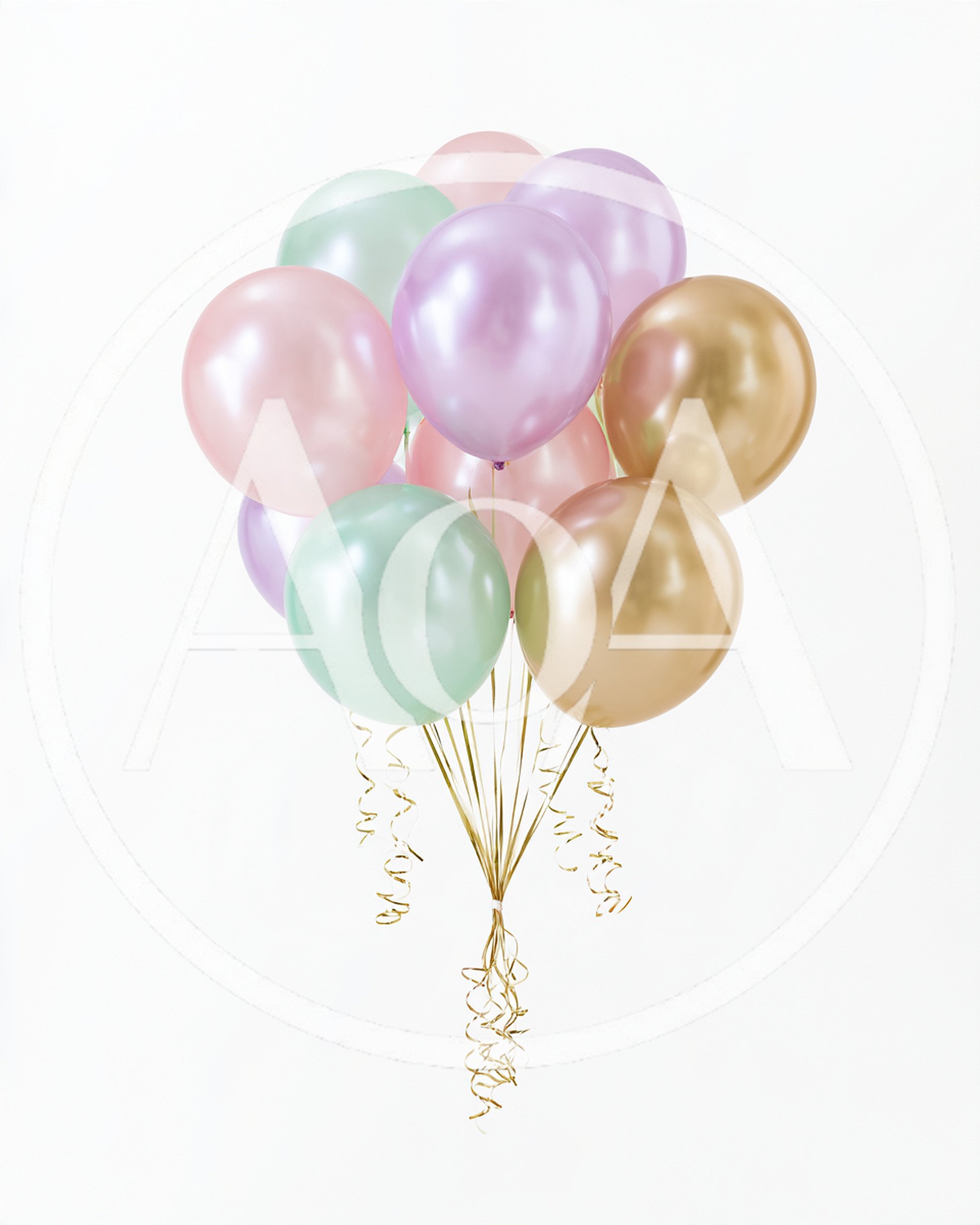 Bunch of Pastel and Metallic Balloons