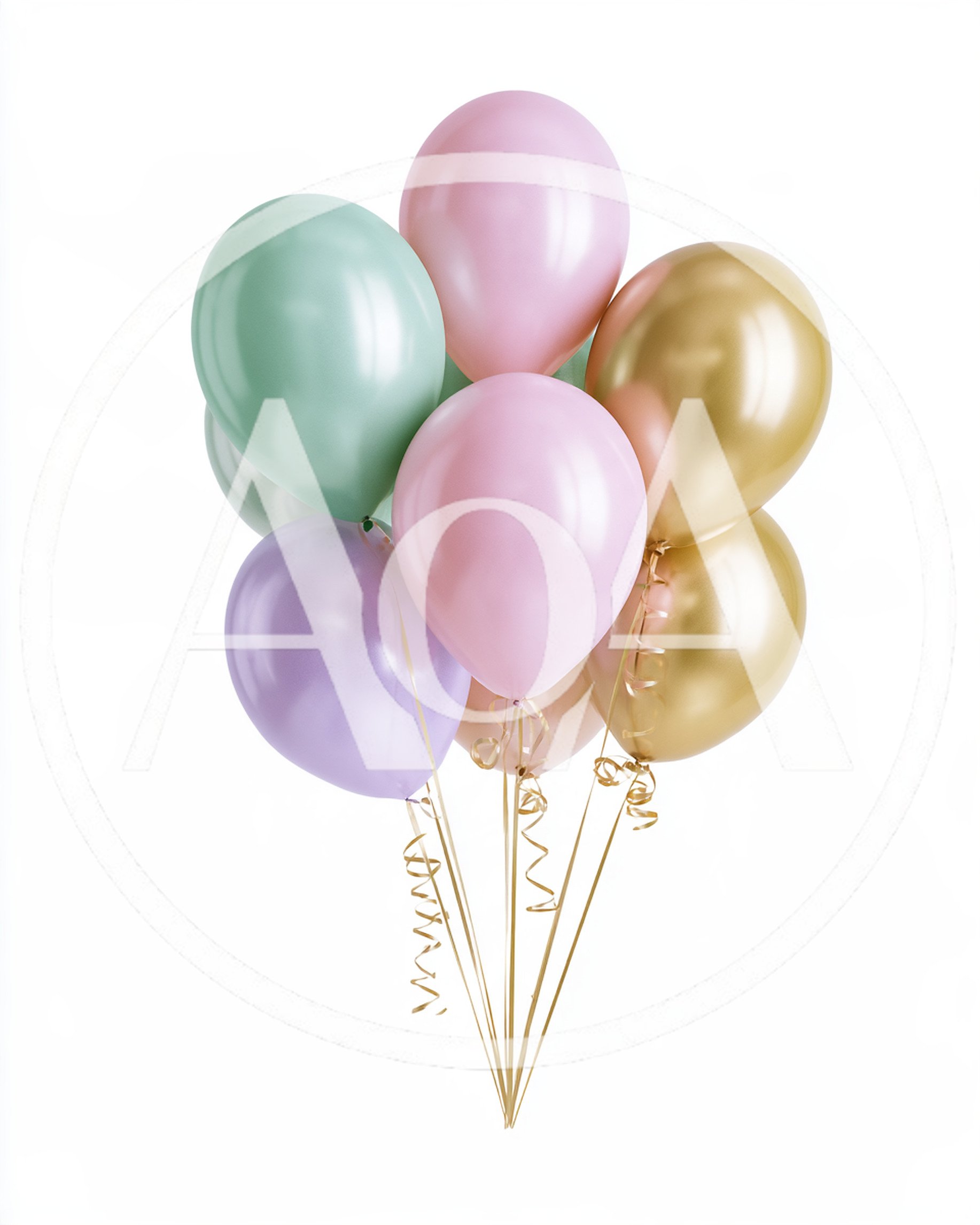 Bunch of Pastel and Metallic Balloons