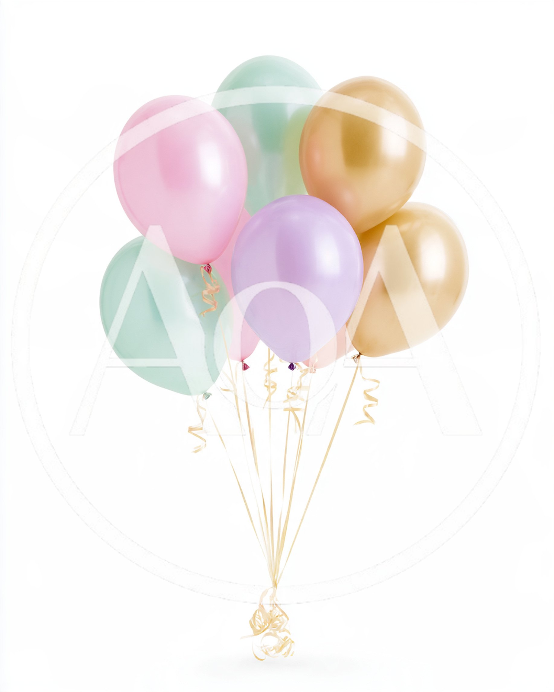Bunch of Pastel and Metallic Balloons