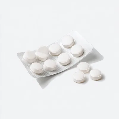 White Medical Pills In Silver Blister Pack