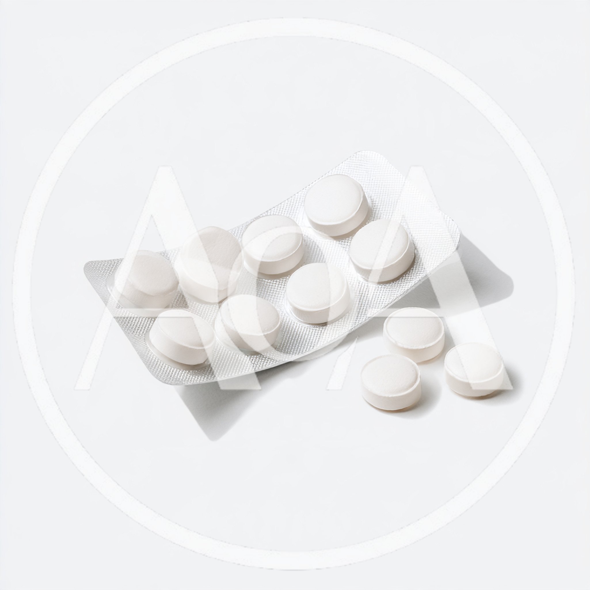 White Medical Pills In Silver Blister Pack