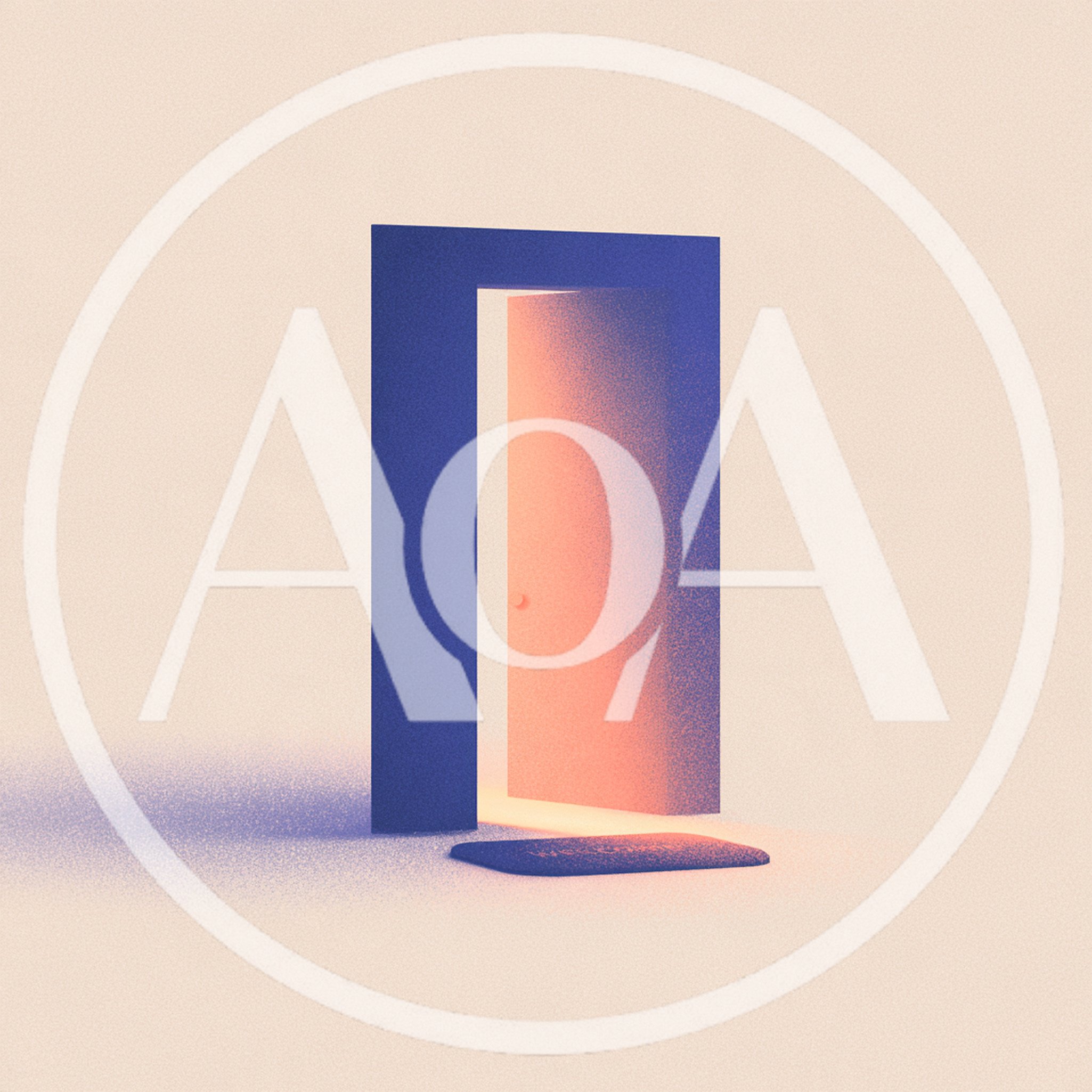 Minimalist Illustration Of An Open Doorway With Light