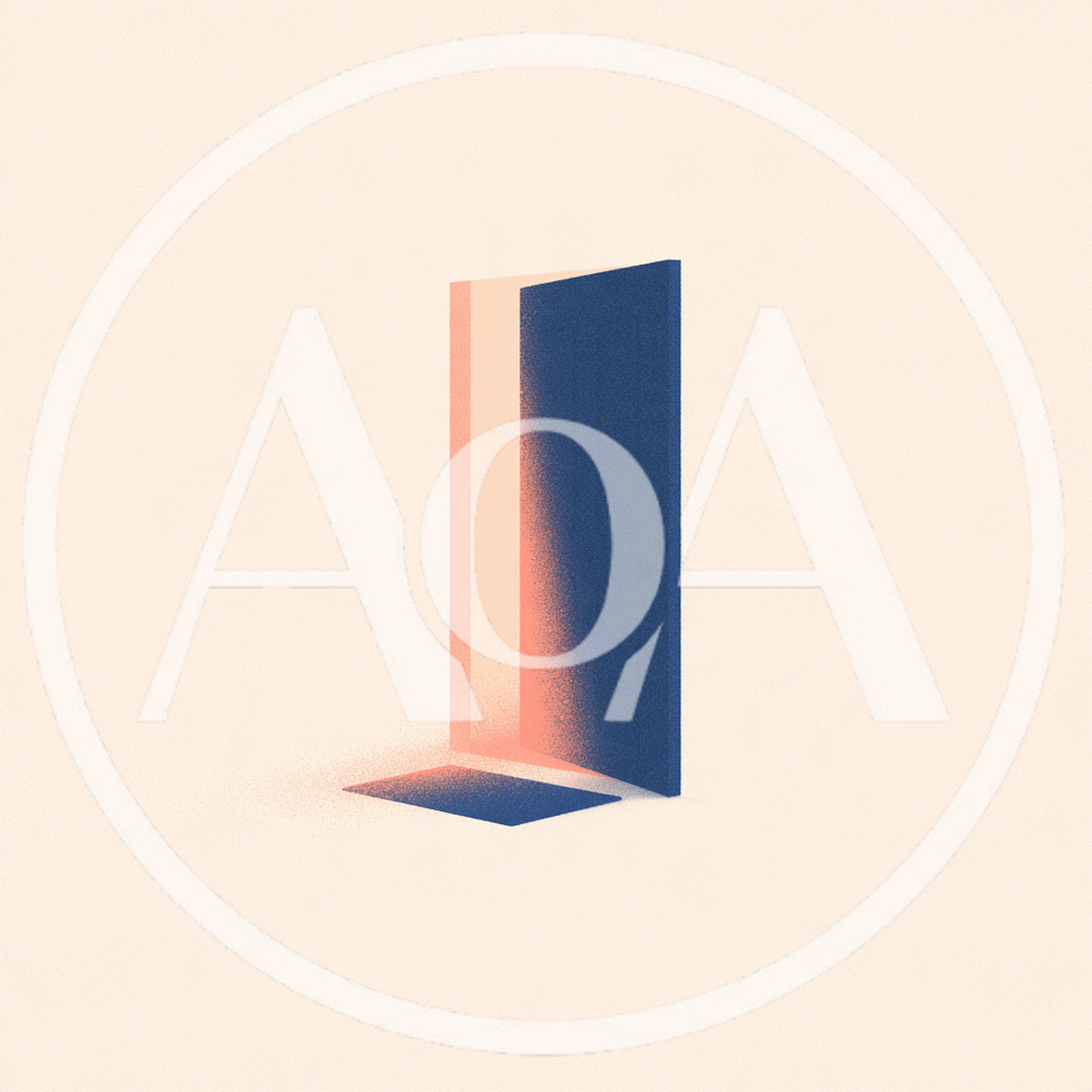 Minimalist Illustration Of An Open Door With Light