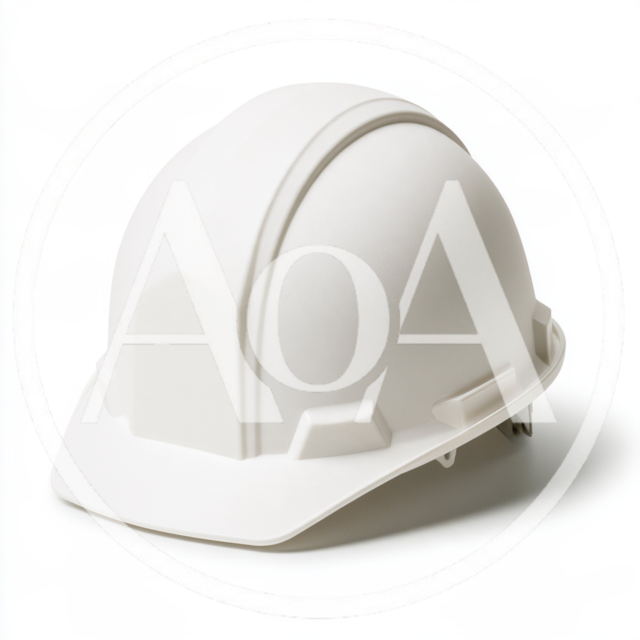 White Construction Hard Hat Isolated On White Background