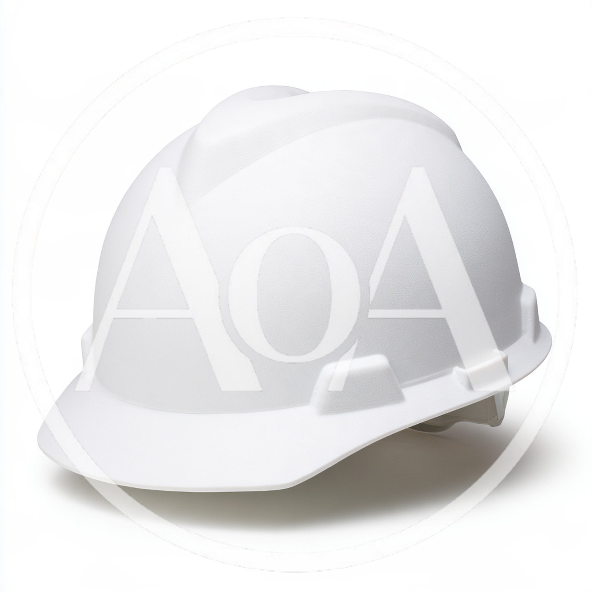 White Construction Hard Hat Isolated On White Background