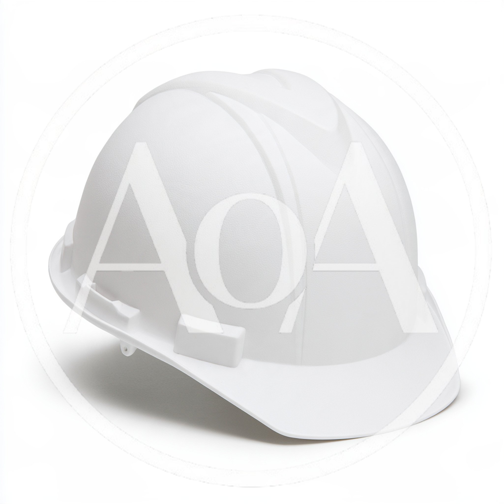 White Safety Hard Hat Isolated On White Background