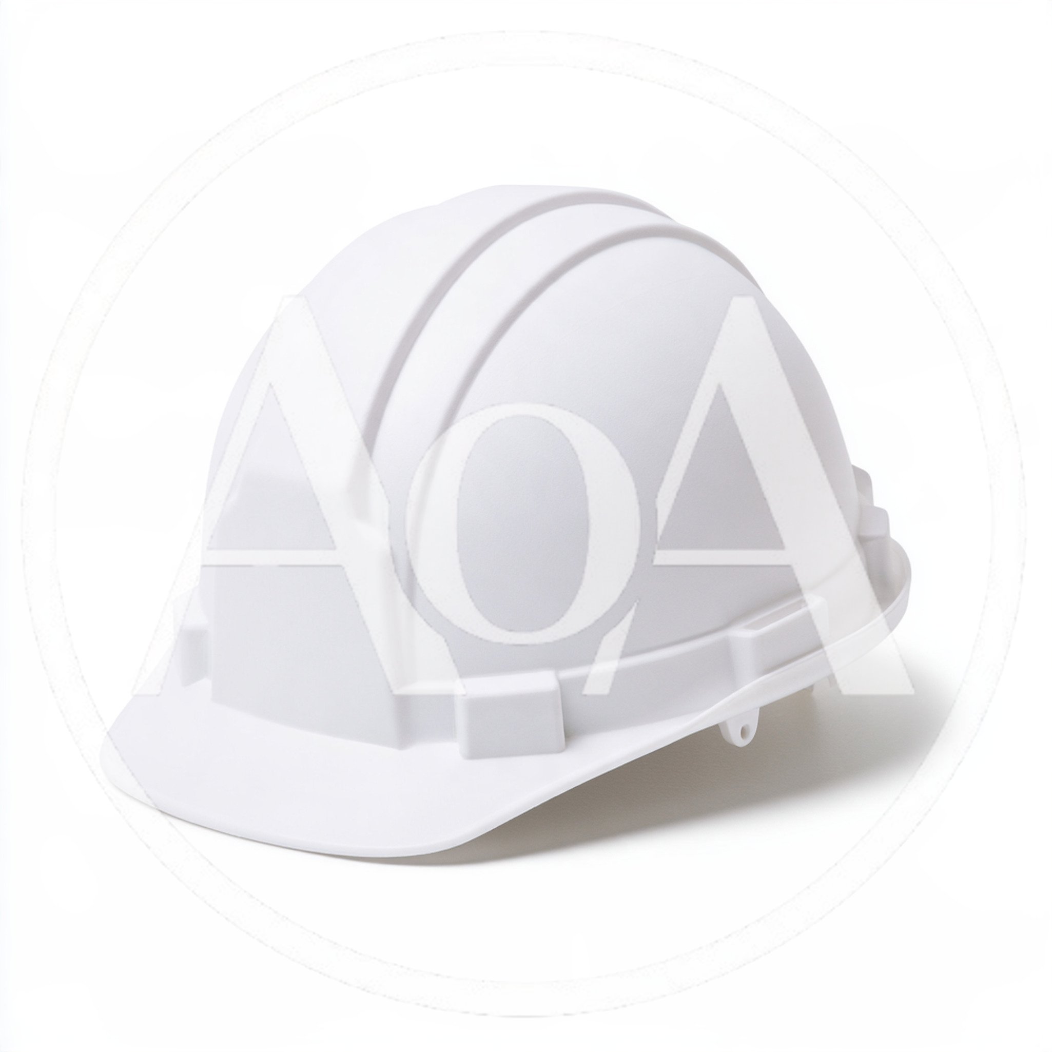 White Hard Hat Isolated On White Background