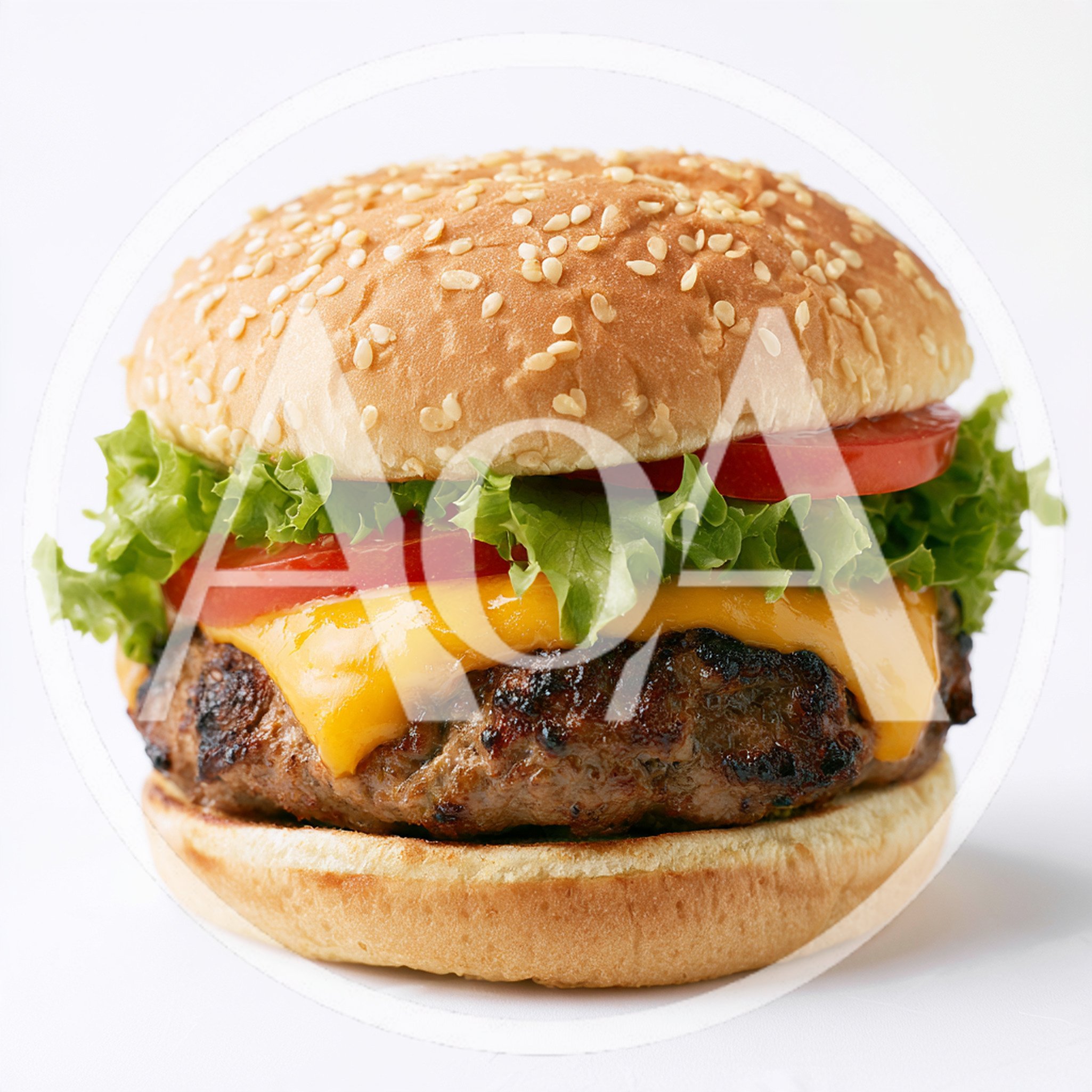 Classic Cheeseburger With Lettuce And Tomato