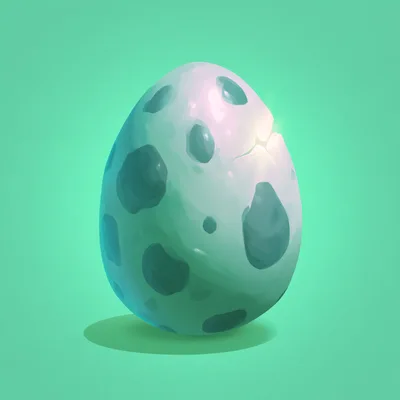 Spotted Dinosaur Egg With A Glowing Crack