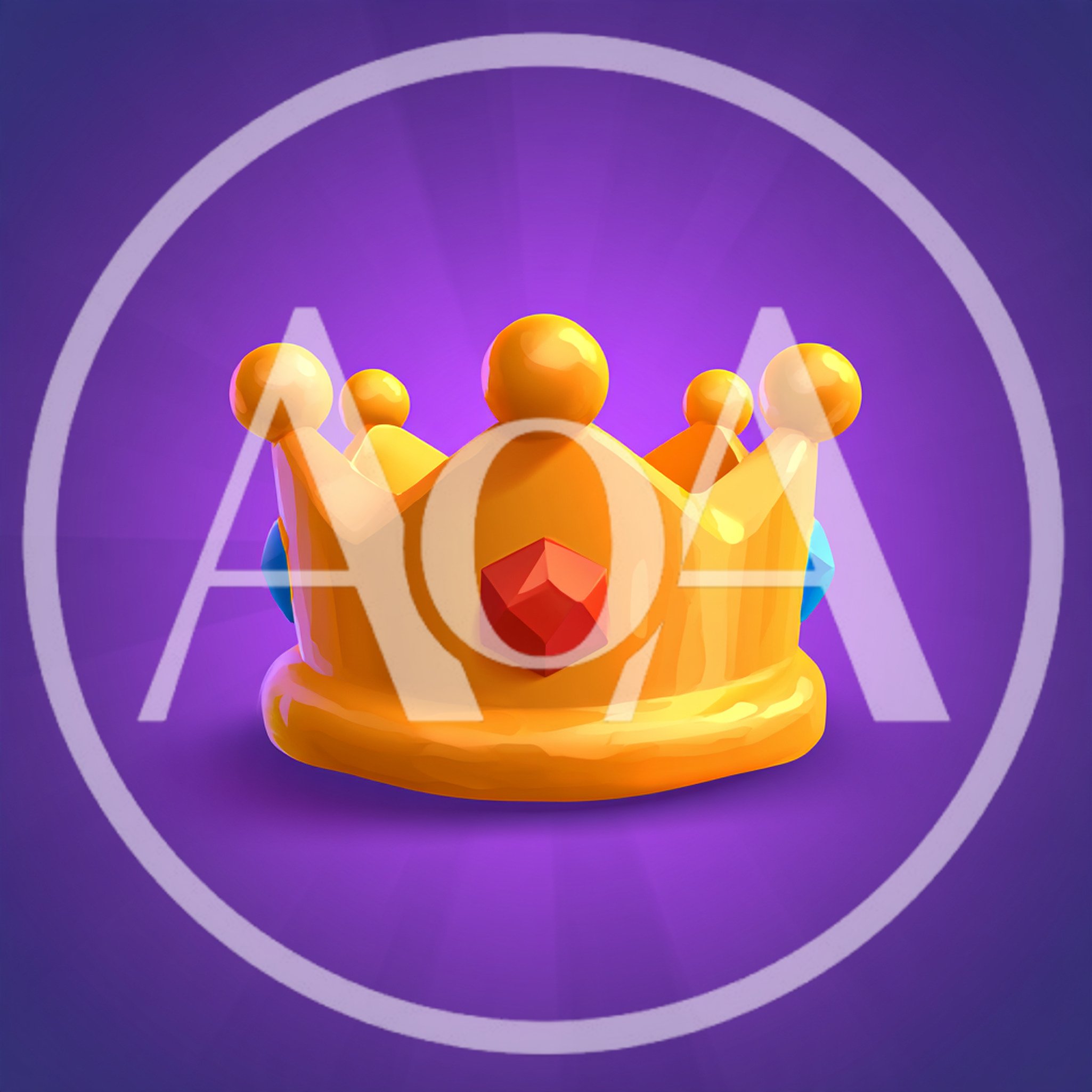 3D Rendered Golden Crown With Gemstones