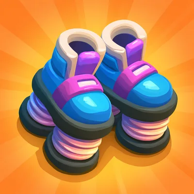 Pair Of Colorful Spring Loaded Jumping Shoes