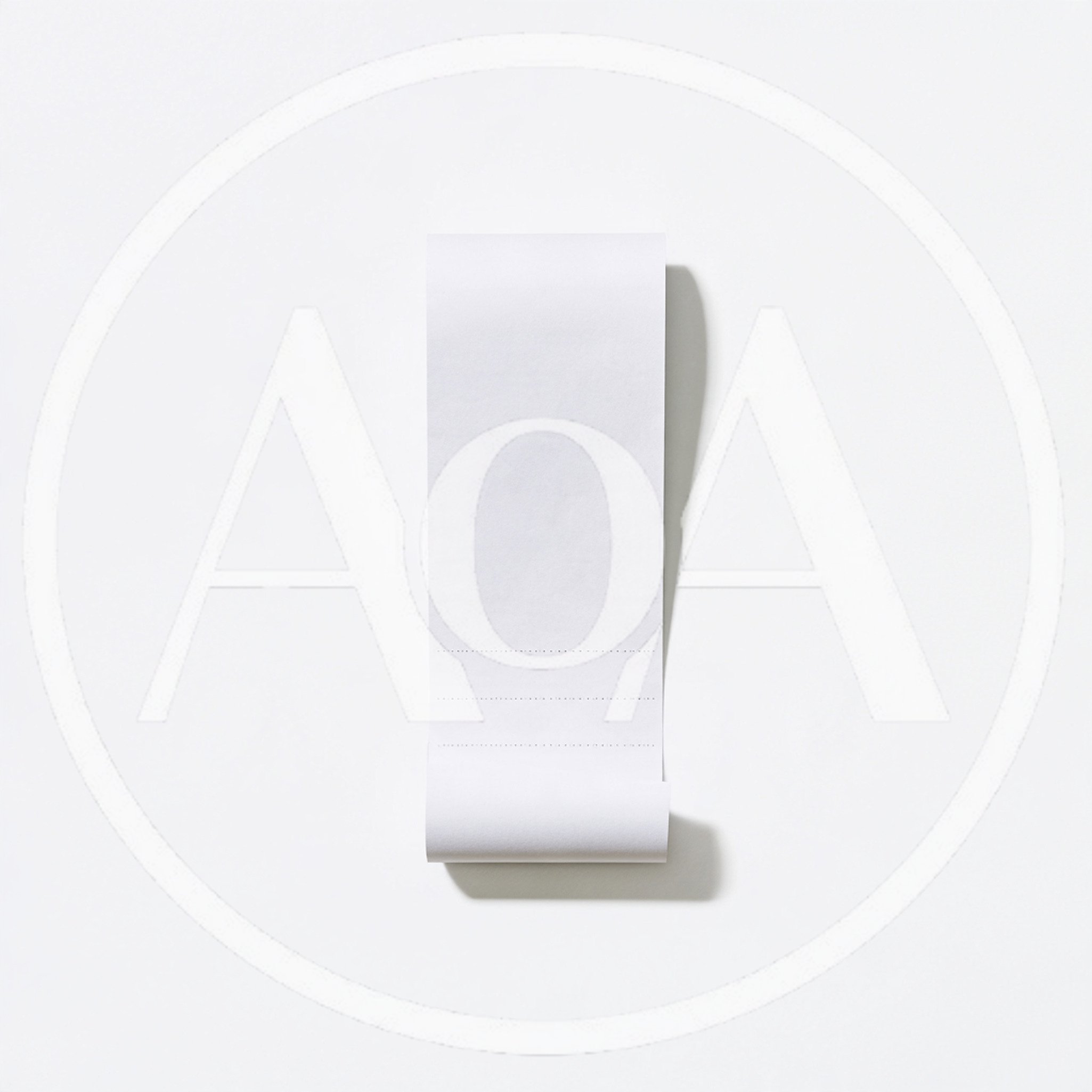 Blank White Receipt Paper Roll On White Background