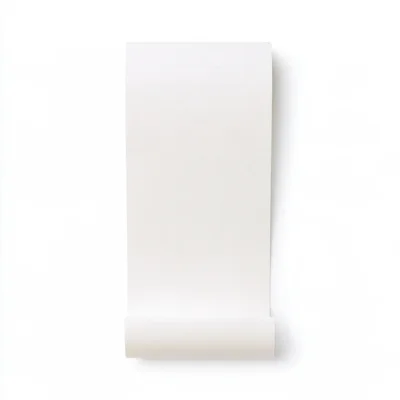 Blank White Paper Scroll With Perforated Lines