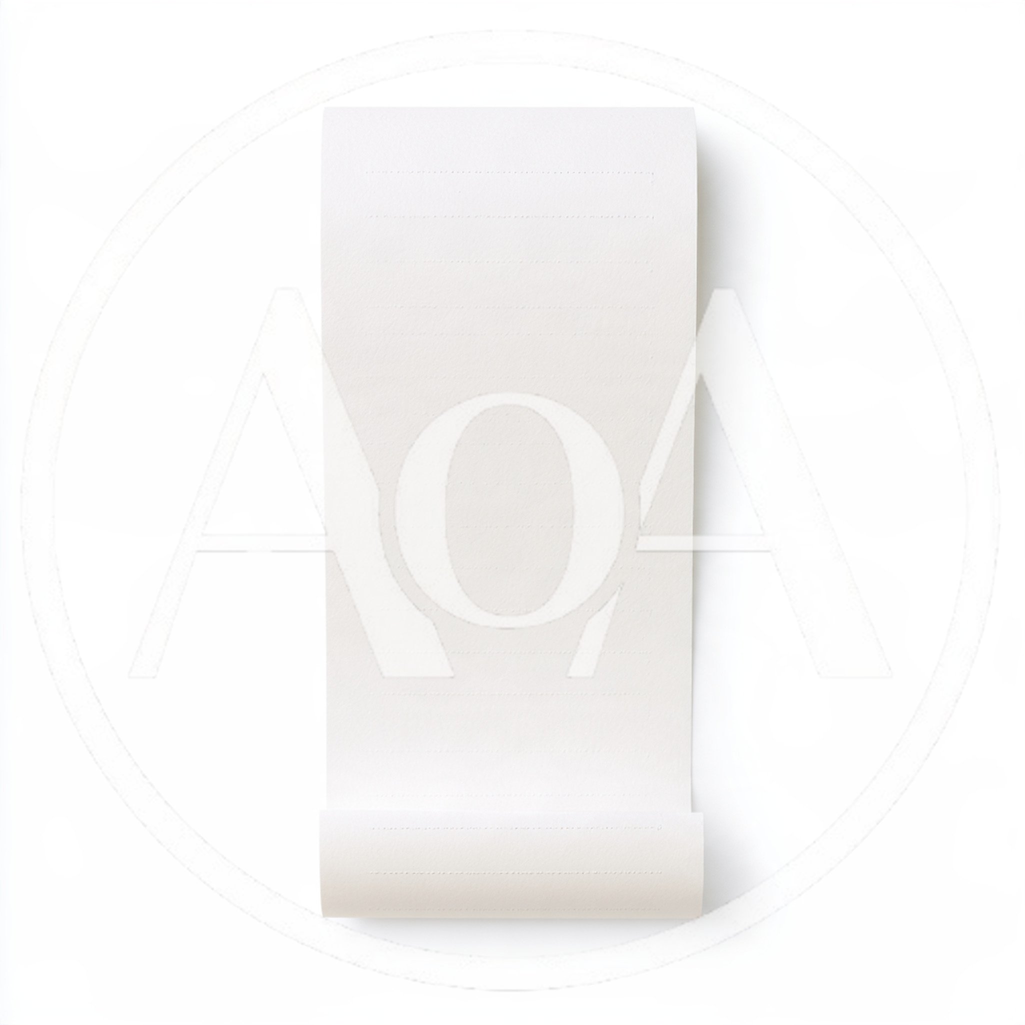 Blank White Paper Scroll With Perforated Lines