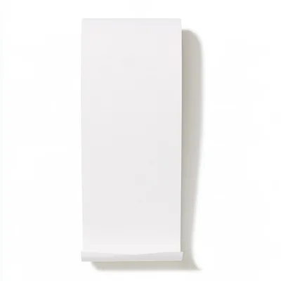 Blank White Paper Roll On White Background