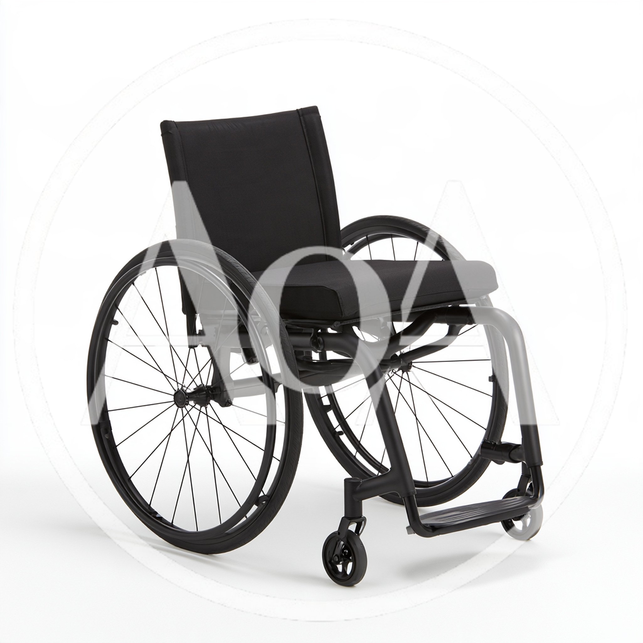 Modern Lightweight Manual Wheelchair On White Background