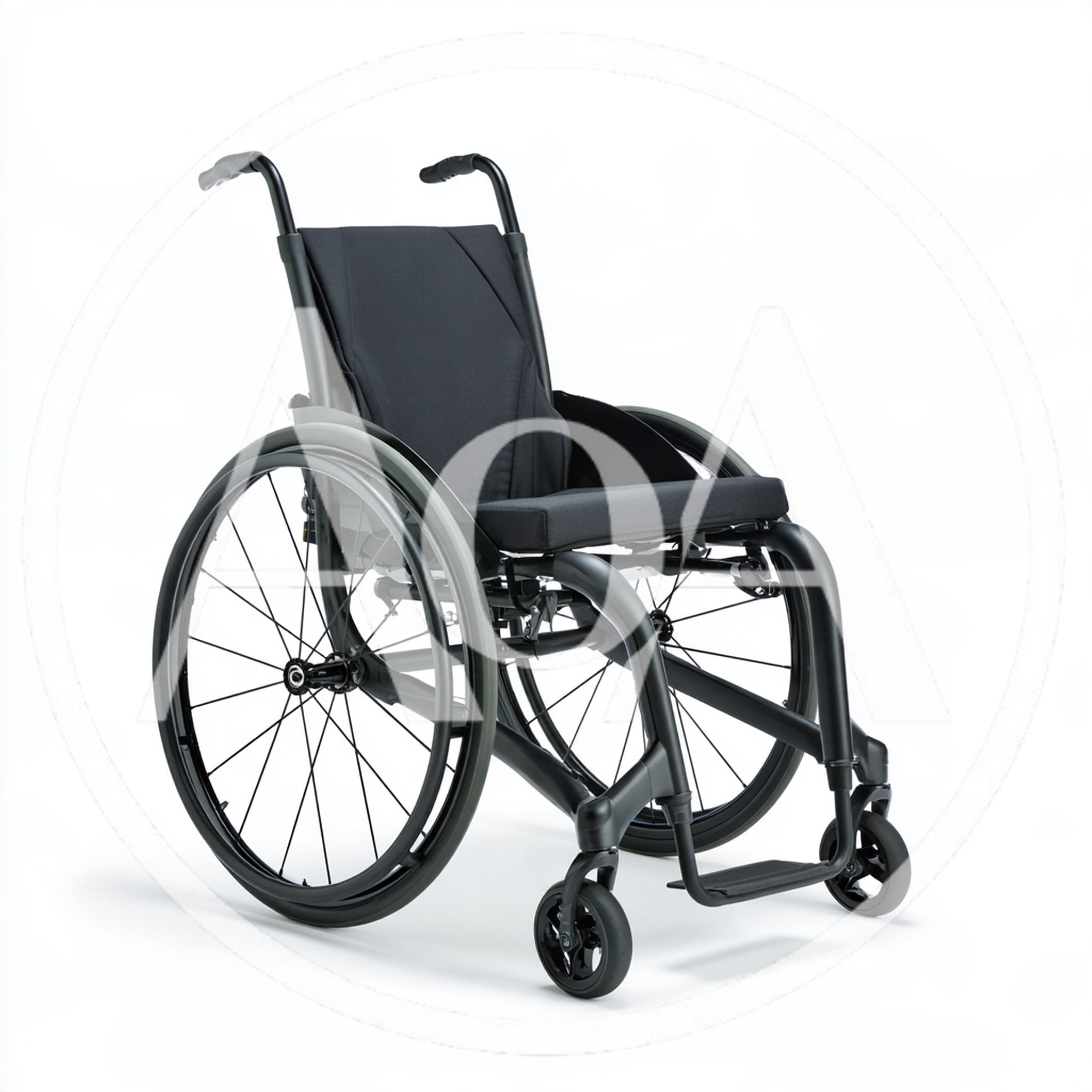 Modern Lightweight Manual Wheelchair On White Background