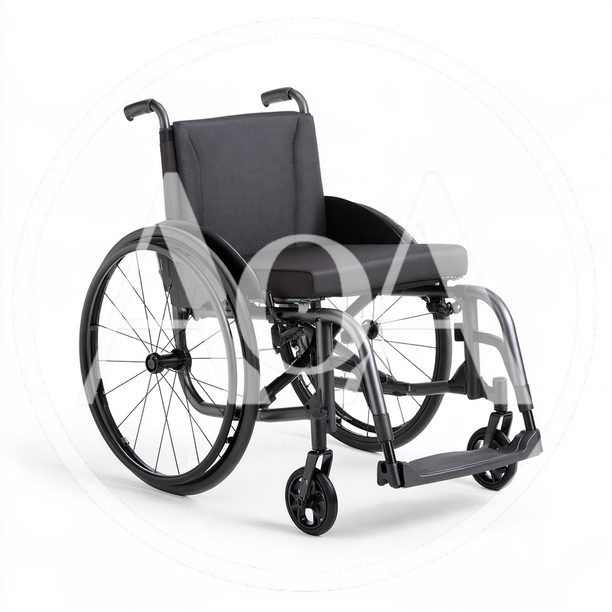 Modern Lightweight Manual Wheelchair On White Background