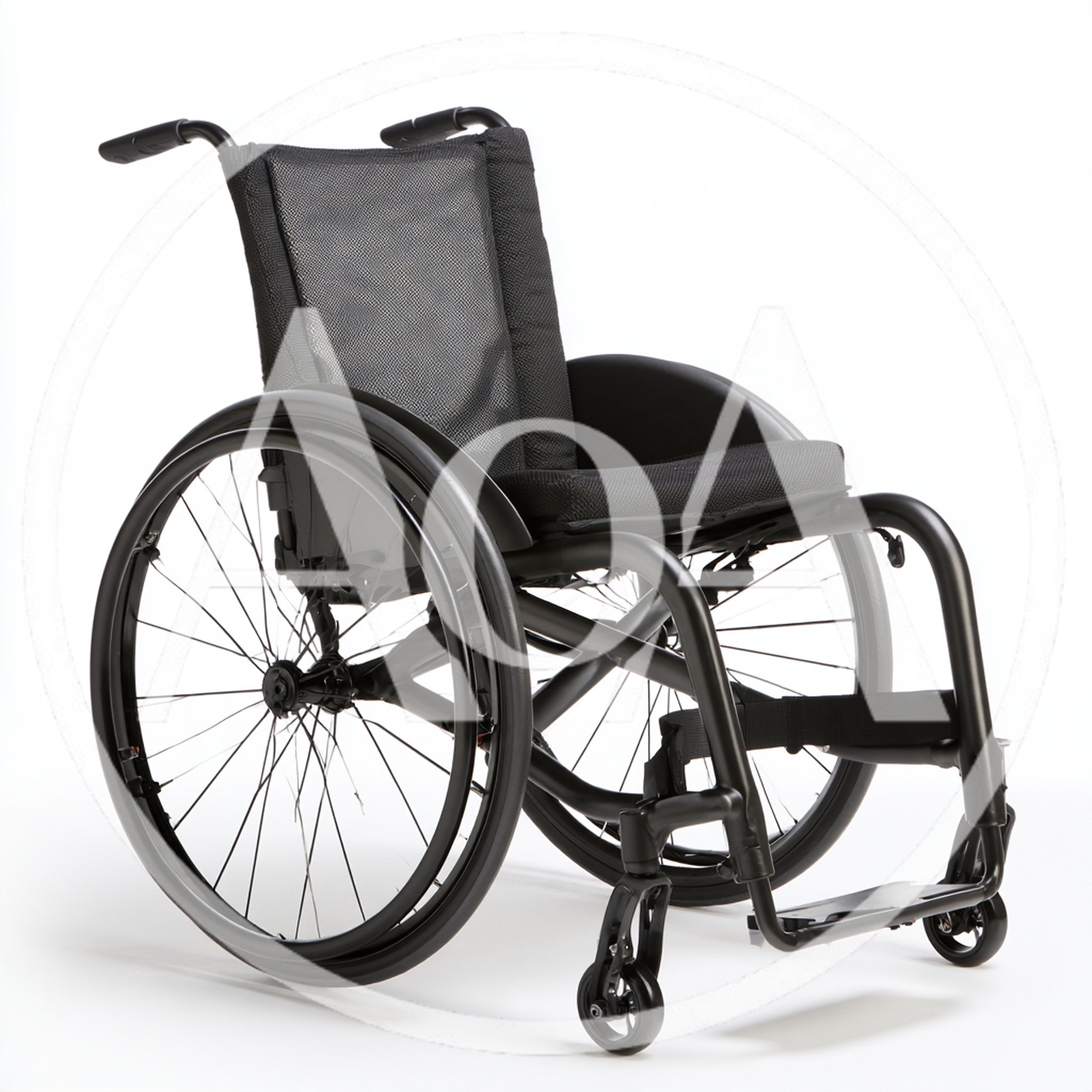 Modern Lightweight Manual Wheelchair On White Background