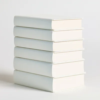 Stack Of Blank White Hardcover Books
