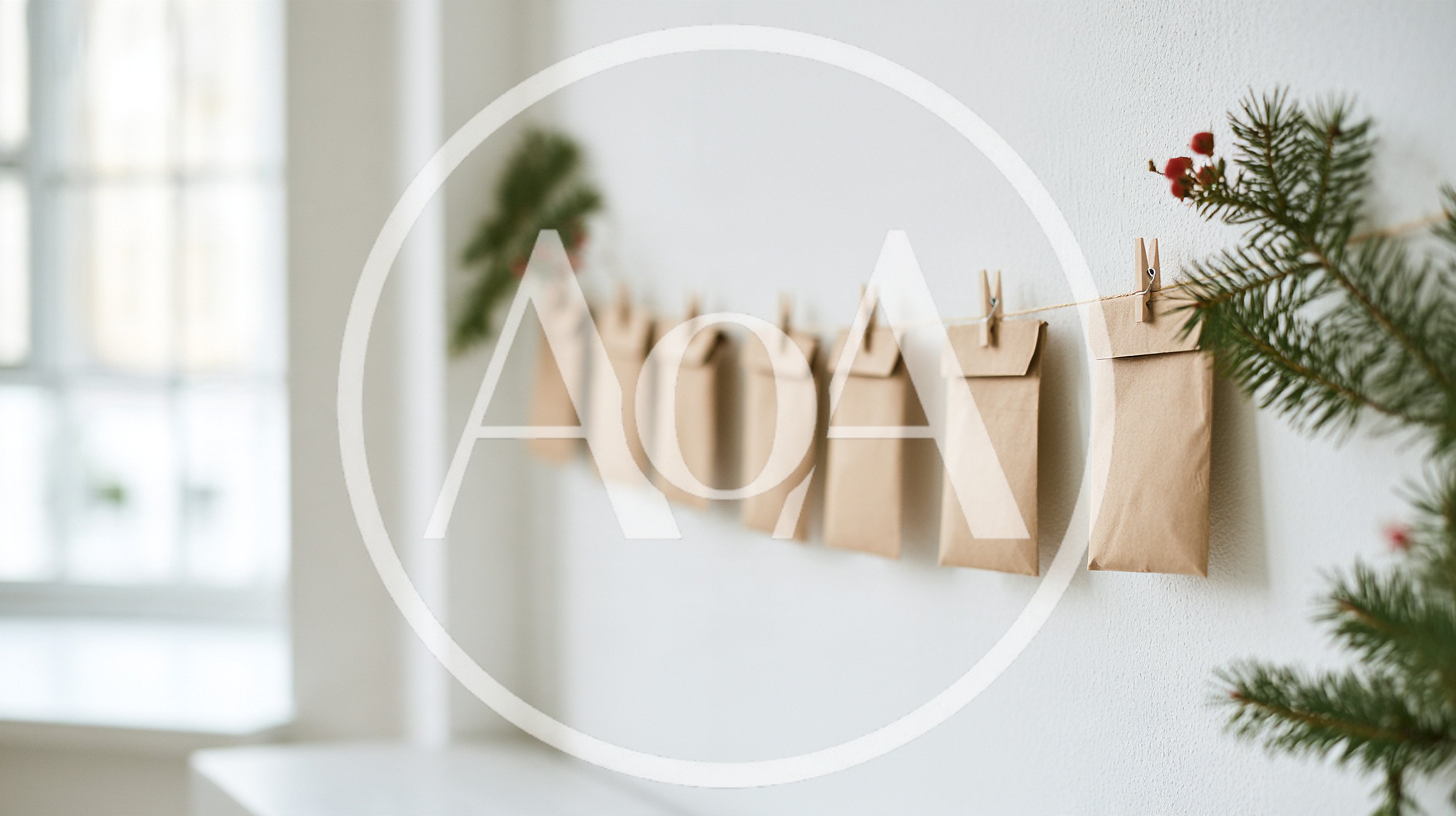 Advent Calendar Made Of Brown Paper Bags