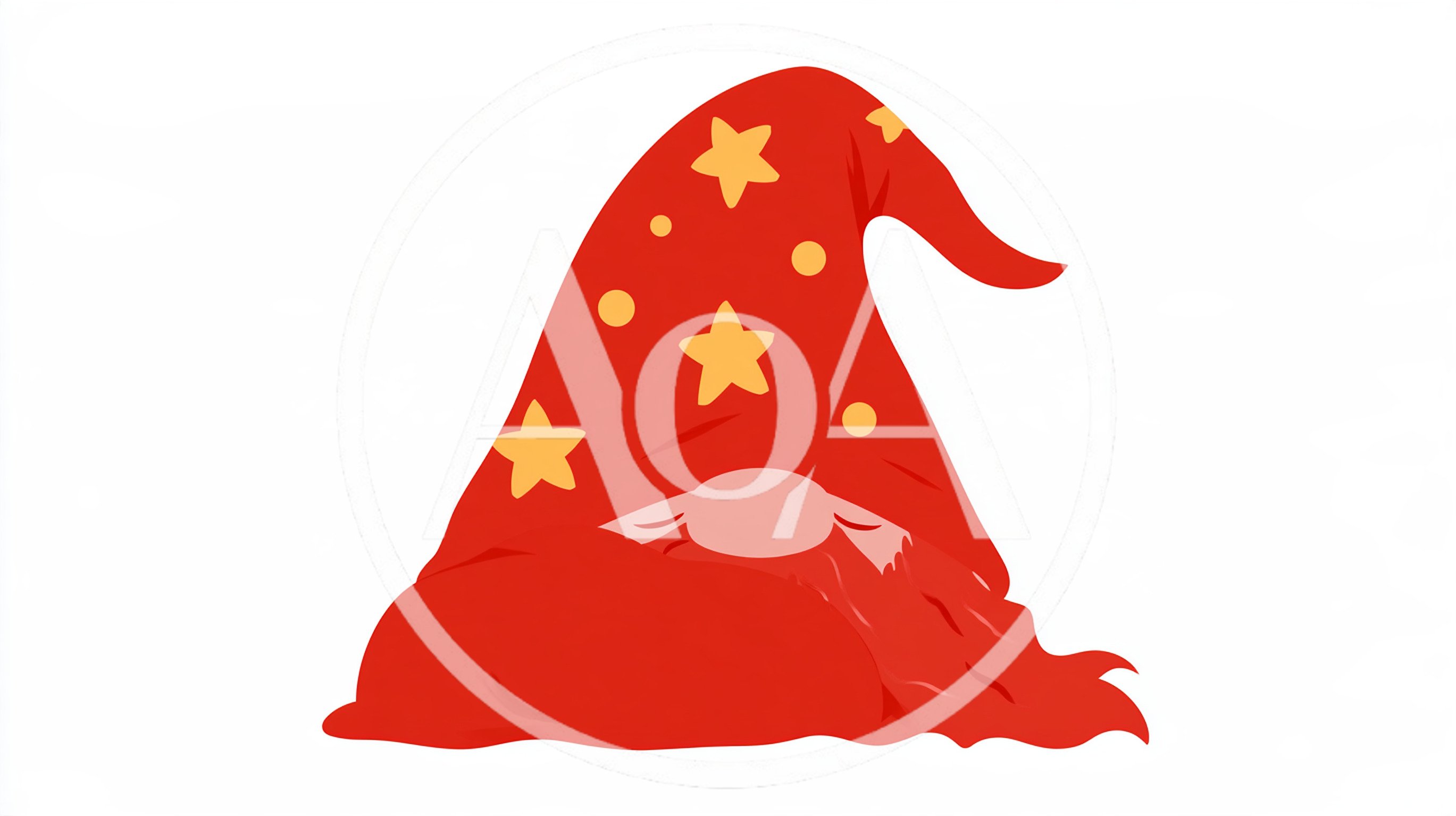 Cute Red Wizard Gnome Illustration