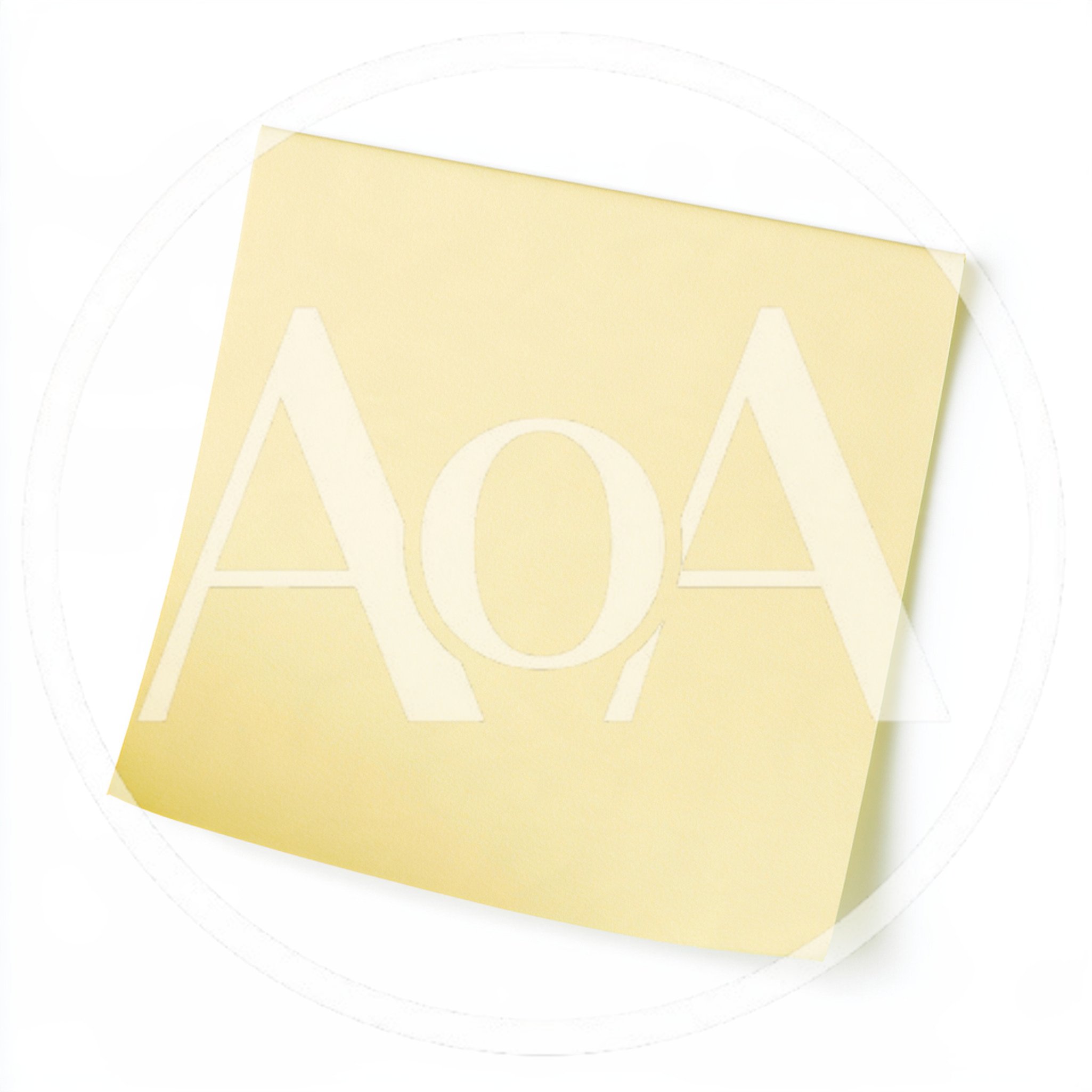 Blank Yellow Sticky Note On White Background