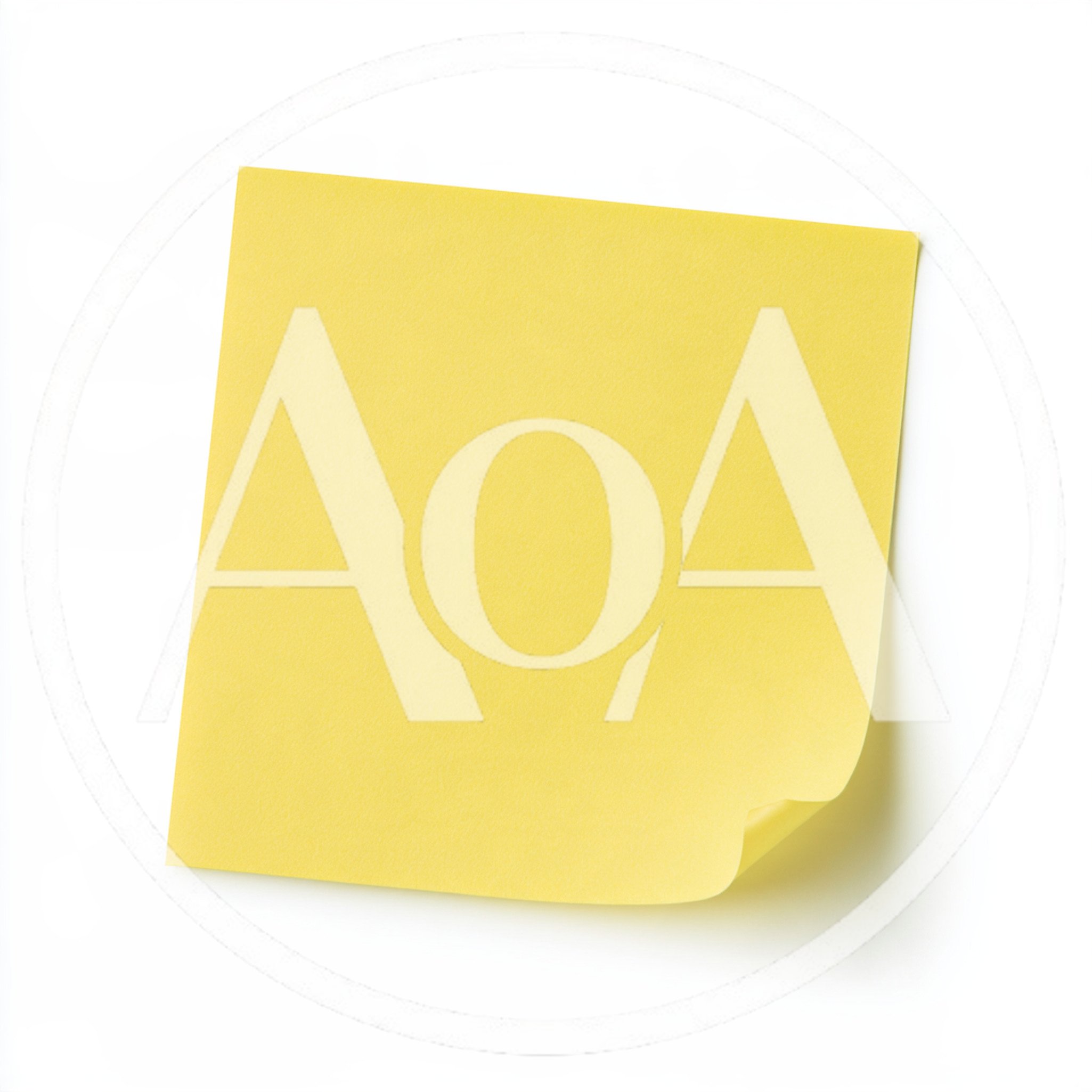 Yellow Sticky Note Isolated On White Background