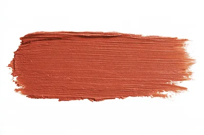Terracotta Lipstick Swatch On White Background