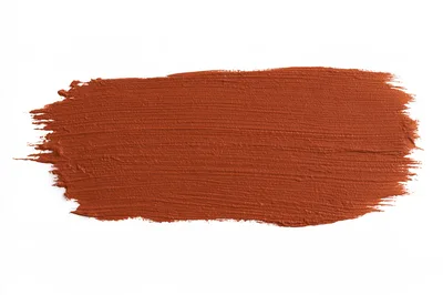 Horizontal Terracotta Paint Stroke On White Background