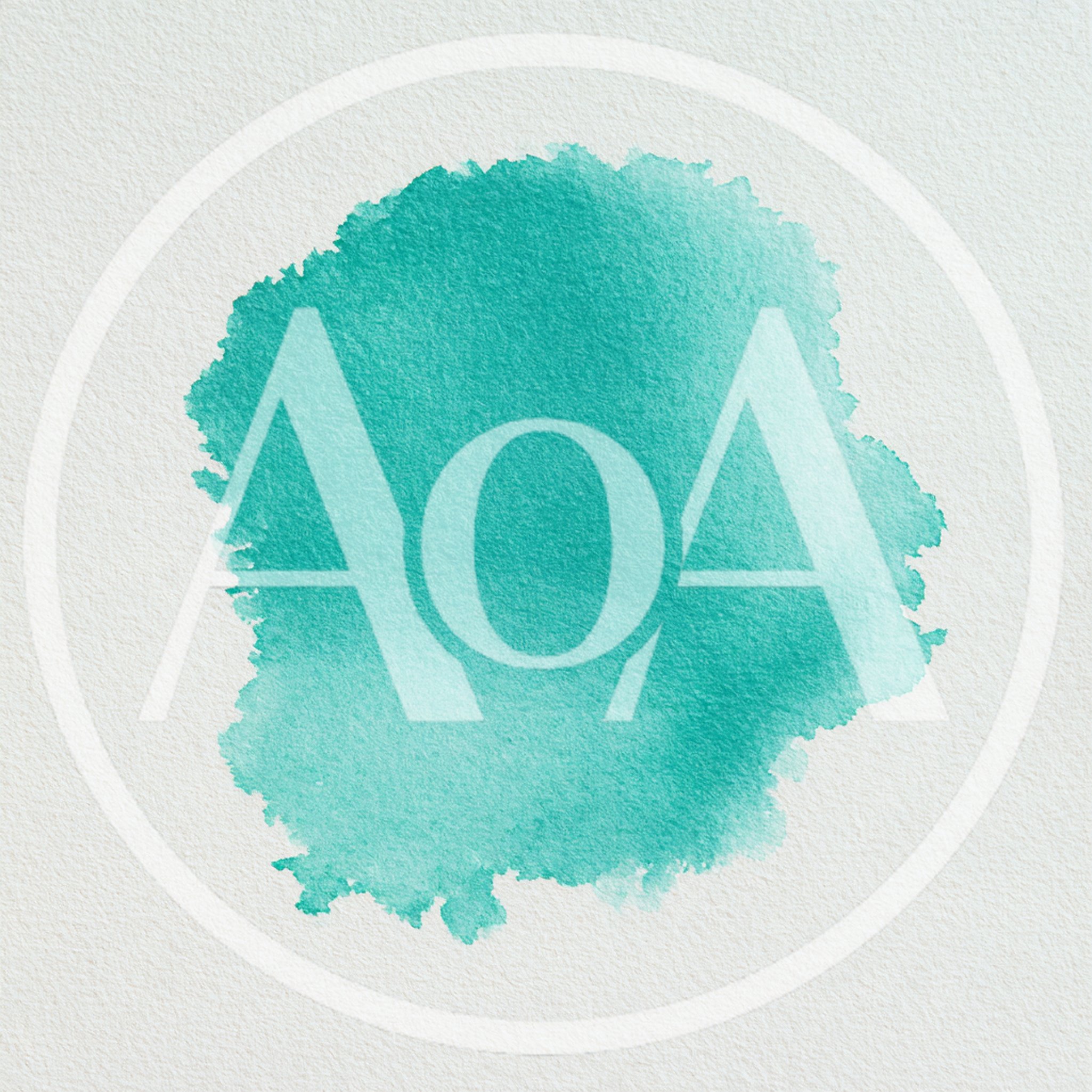 Teal Watercolor Paint Splash On Textured Paper