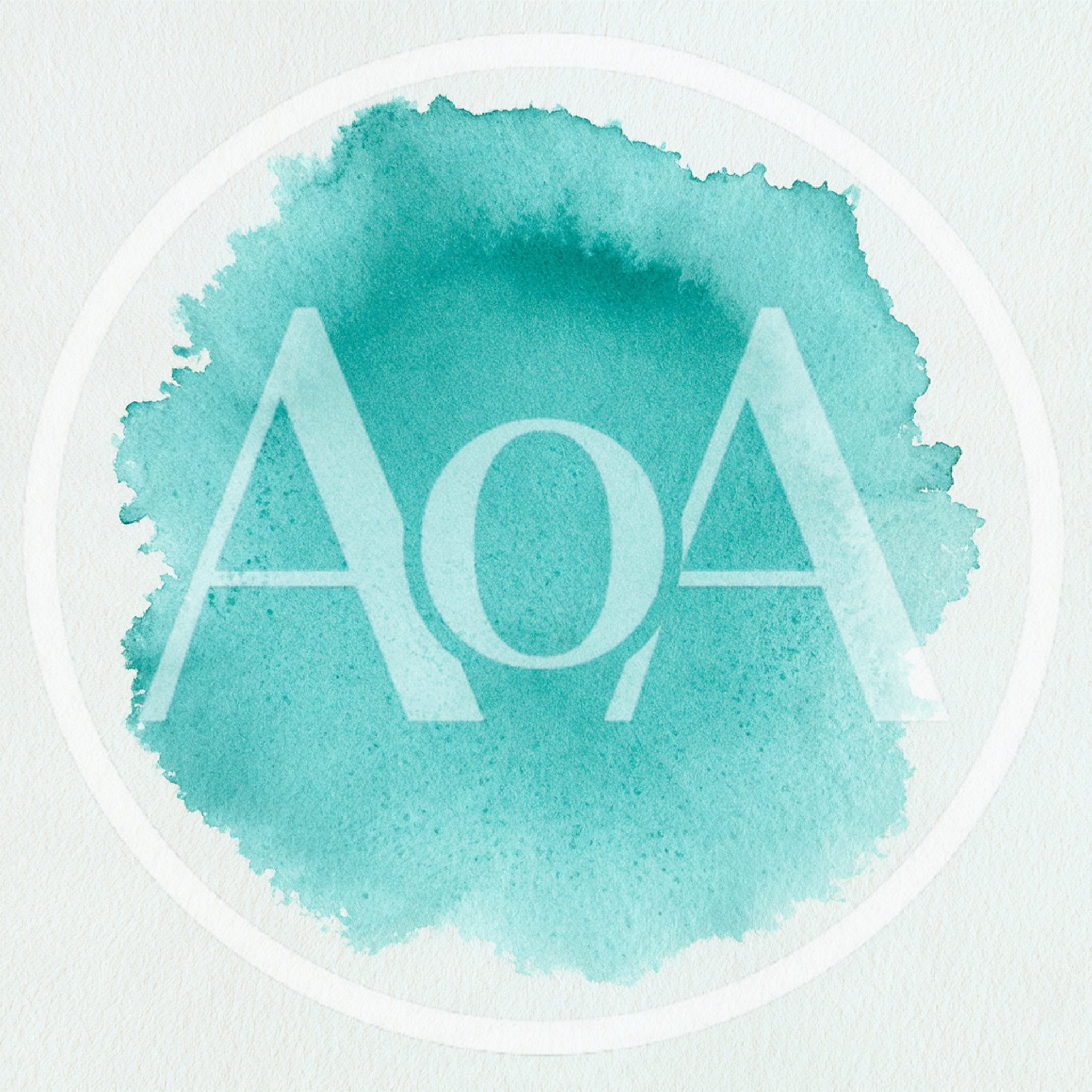 Teal Watercolor Paint Splash On Textured Paper