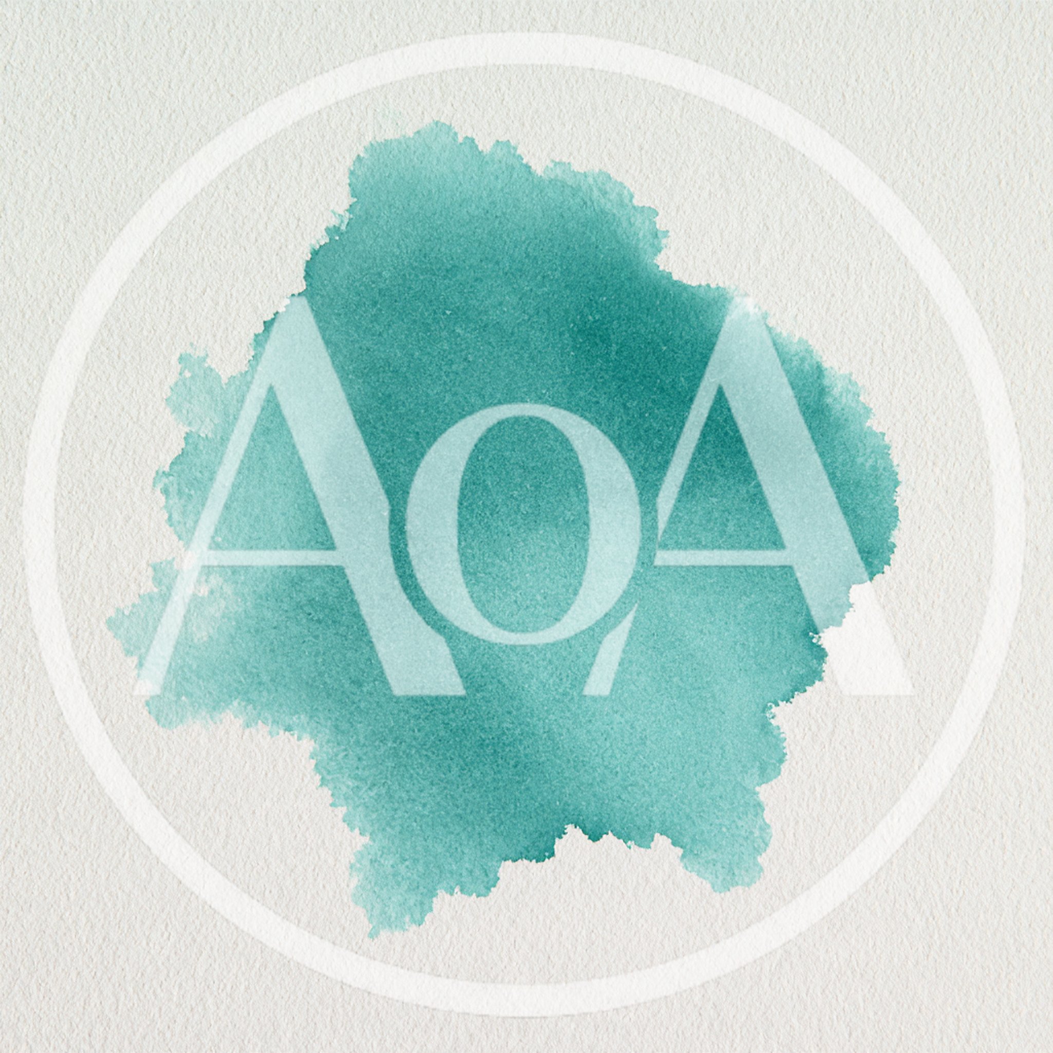 Teal Watercolor Paint Splatter On Textured Paper
