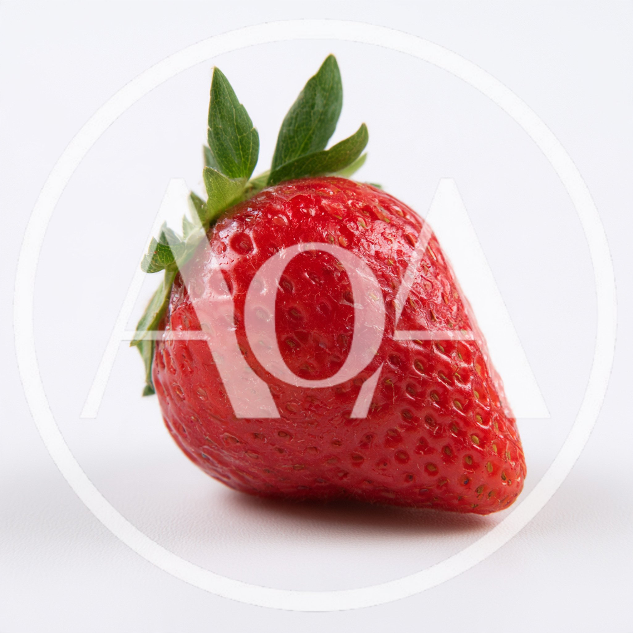 Single Fresh Red Strawberry On White Background
