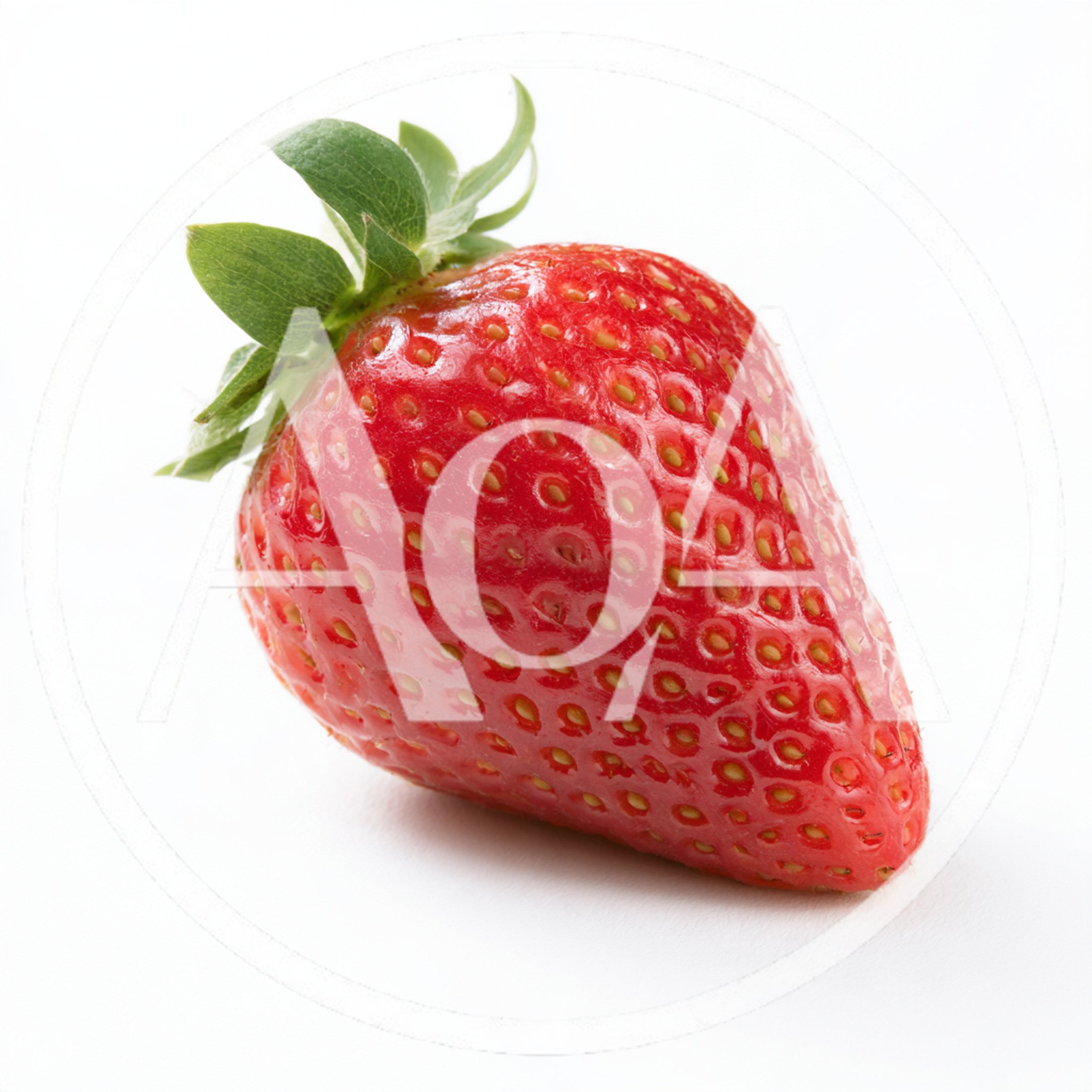 Single Fresh Ripe Strawberry Isolated On White Background