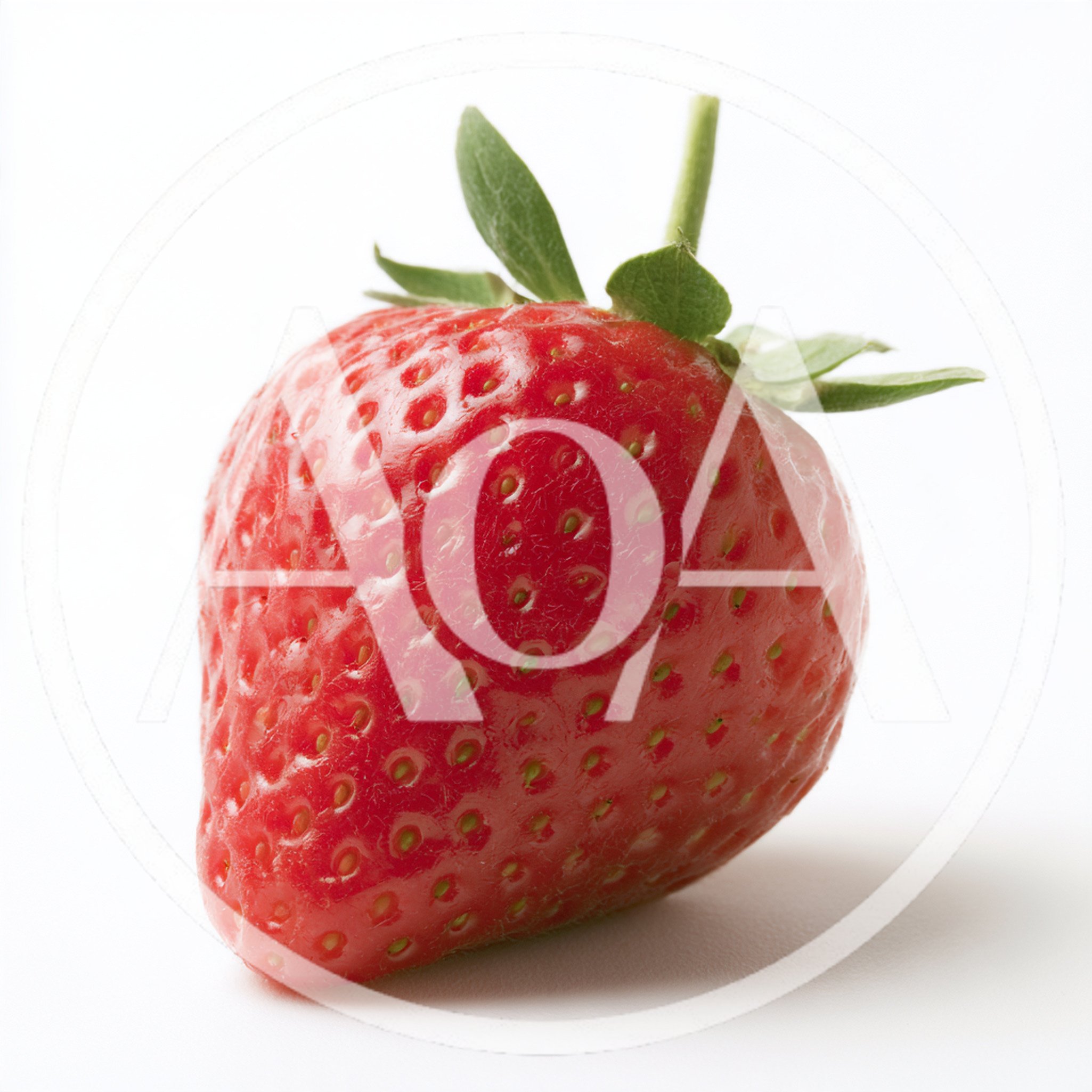 Single Fresh Red Strawberry On White Background