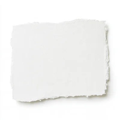 White Torn Paper Sheet Isolated On White Background