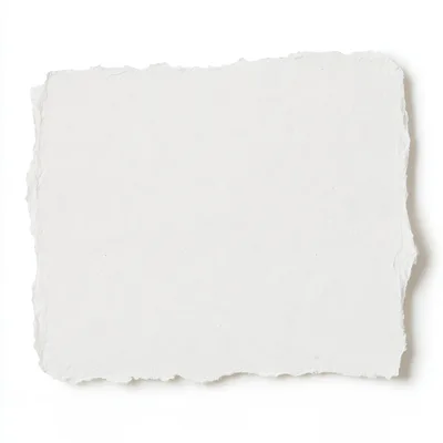 Blank White Torn Paper Sheet With Rough Edges