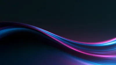 Abstract Glowing Neon Light Wave Background